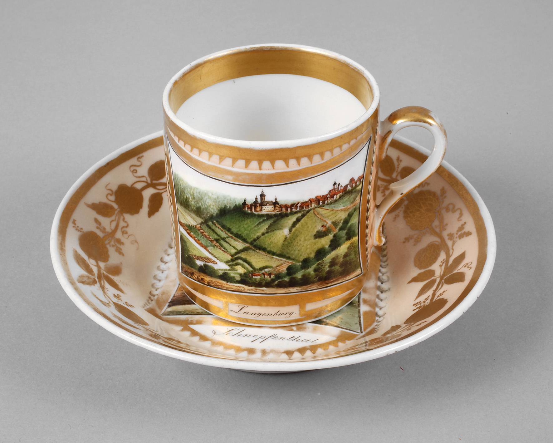 Biedermeier Ansichtentasse