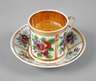 Biedermeier Zylindertasse Blumenmalerei