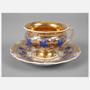 KPM Berlin Sammeltasse mit Weinlaubranken