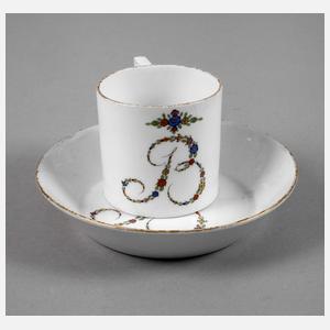 Meissen Biedermeier Andenkentasse ”B”