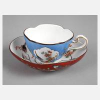 Meissen Tasse und Untertasse Kakiemondekor111