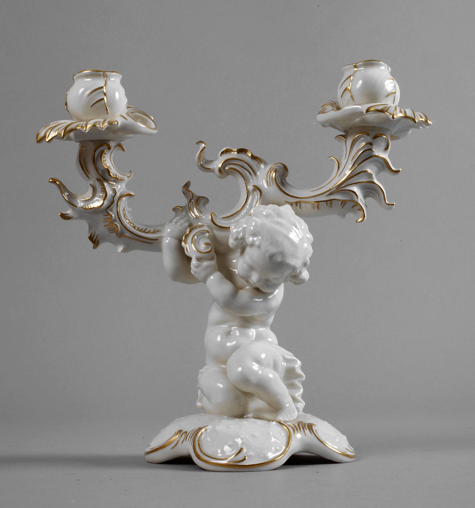 Hutschenreuther Kerzenleuchter mit Putto