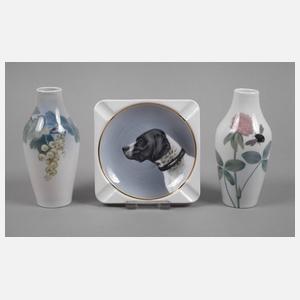 Kästner zwei Vasen und ein Ascher