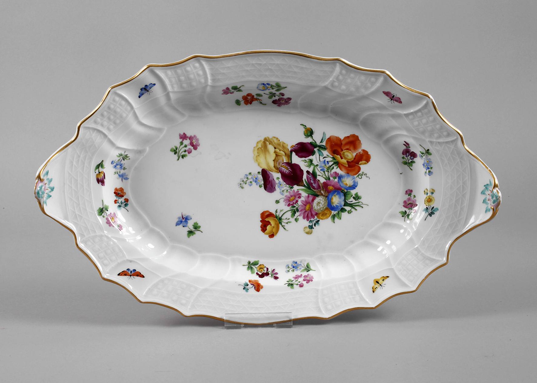 Meissen große Platte Brandensteiner Relief