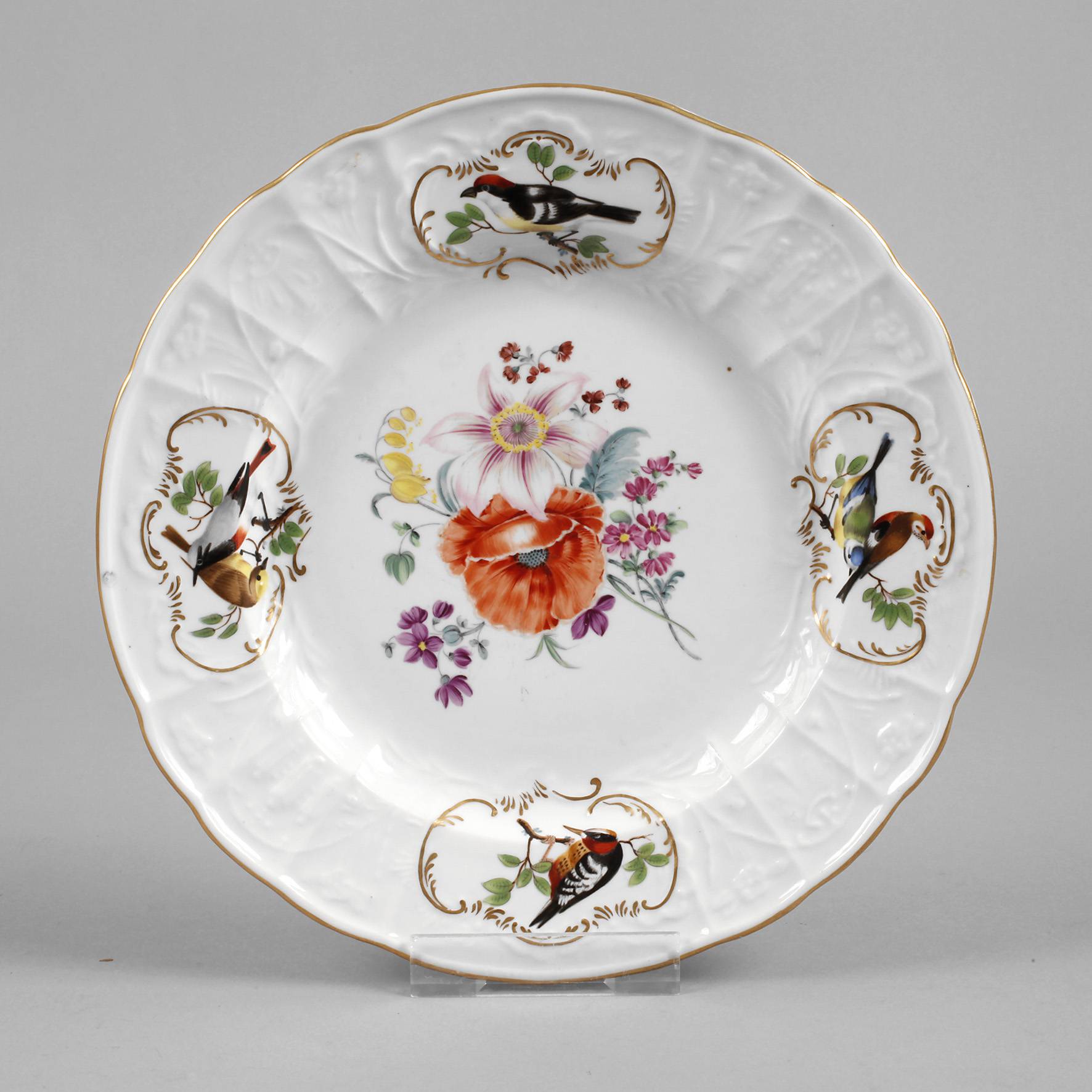 Meissen Teller mit Vogelmotiven