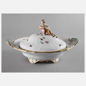 Meissen Terrine mit Putto