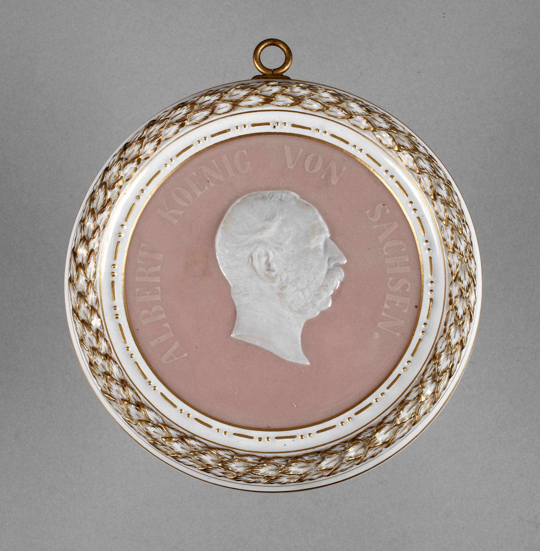 Meissen Plakette König Albert von Sachsen