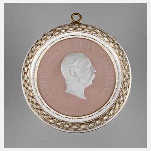 Meissen Plakette König Albert von Sachsen
