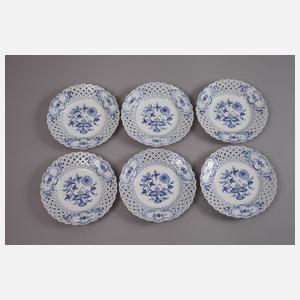 Meissen Dessertset Zwiebelmuster