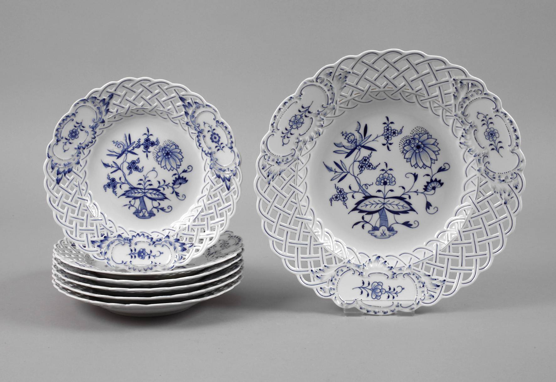 Meissen Dessertset Zwiebelmuster