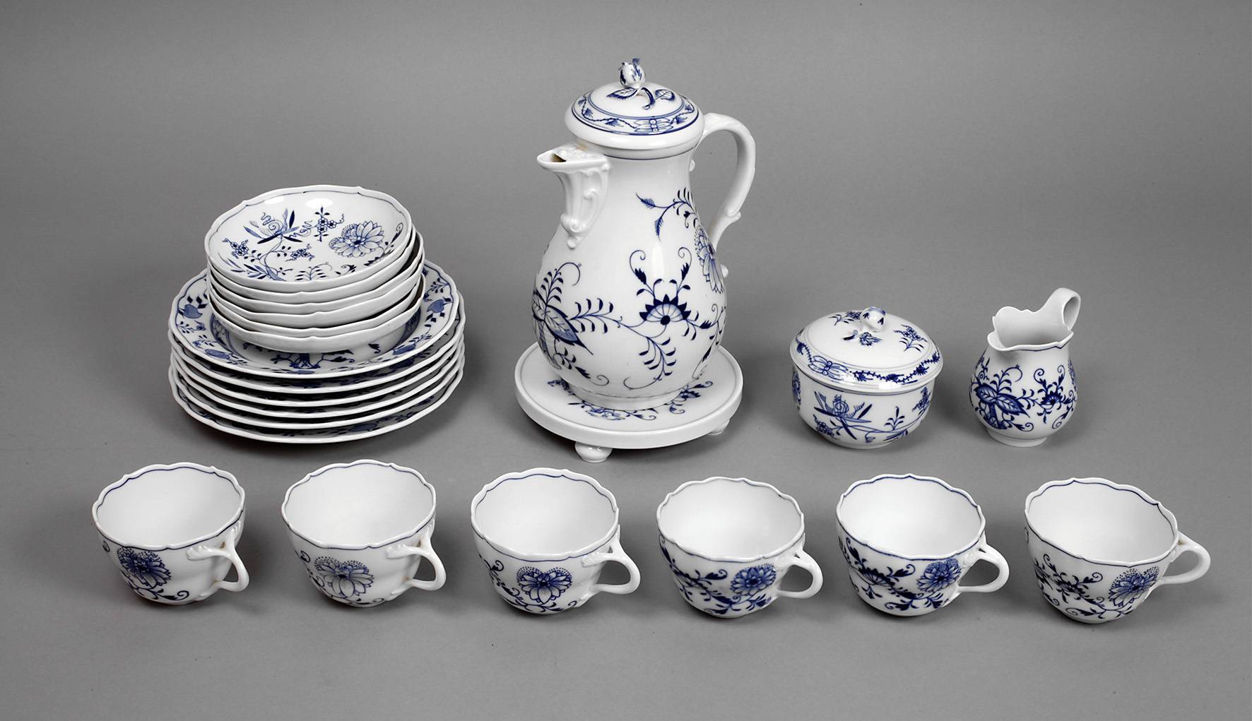 Meissen Kaffeeservice Zwiebelmuster