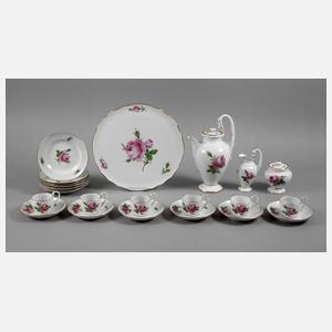 Meissen Kaffeeservice Rote Rose