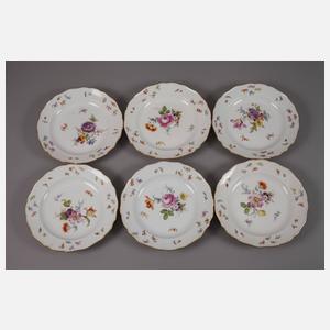 Meissen großes Speiseservice ”Volles Blütenbukett mit Insekten”