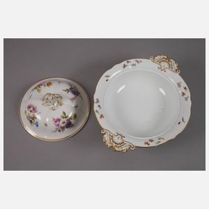 Meissen großes Speiseservice ”Volles Blütenbukett mit Insekten”