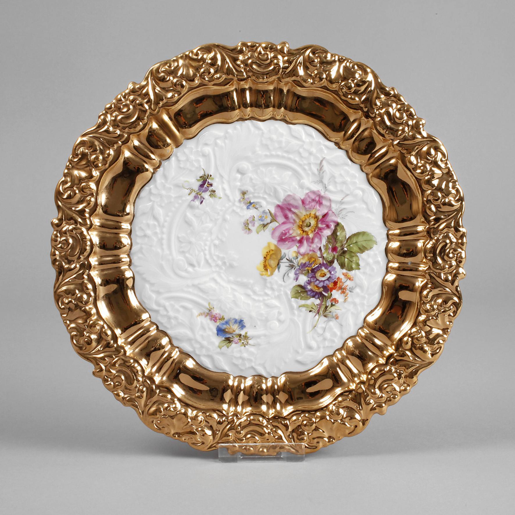 Meissen Prunkteller Goldrand