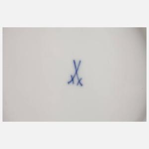 Meissen Teller volles Bukett mit Kobalt