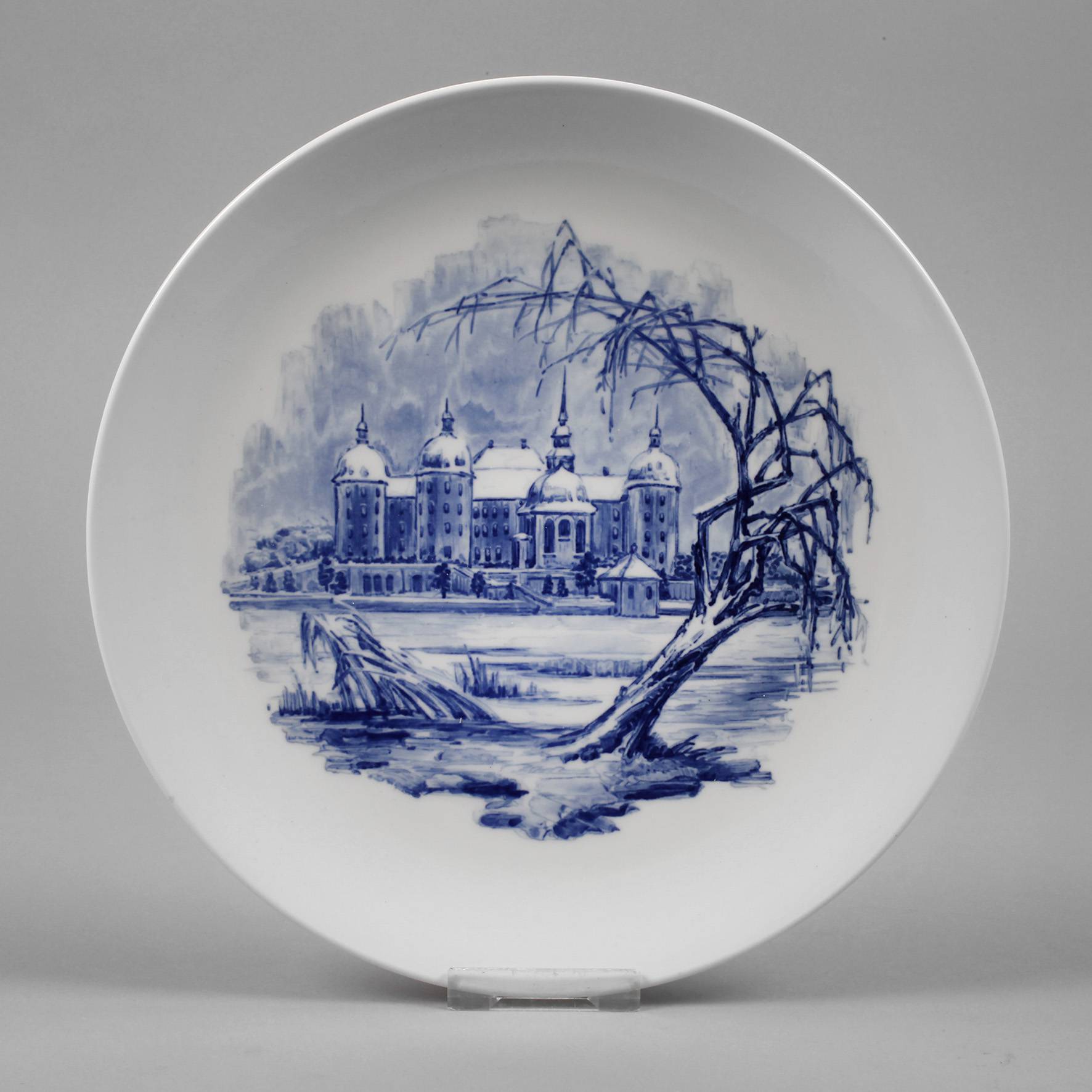 Meissen Ansichtenteller Moritzburg