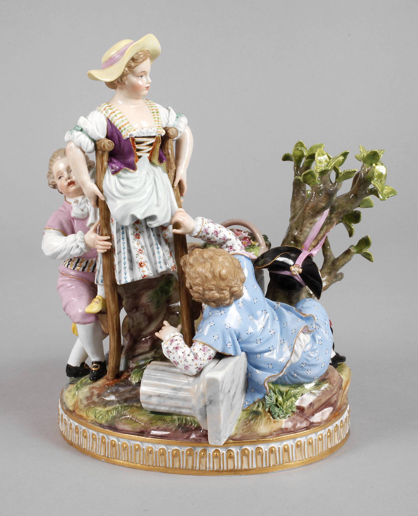 Meissen Figurengruppe ” Das Stelzenspiel”