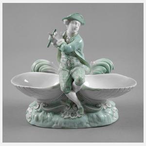 Meissen Saliere mit Flötespieler