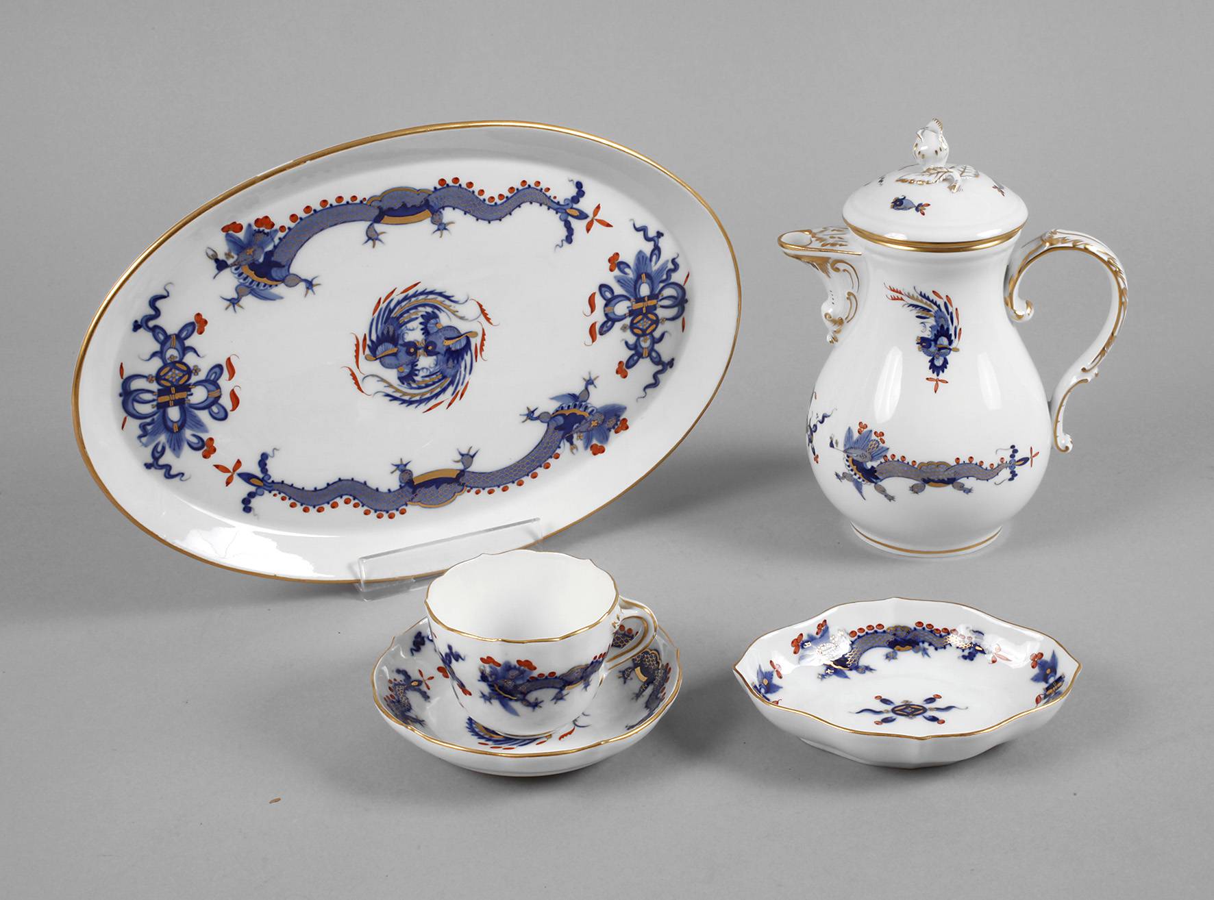 Meissen Solitär ”Blauer Reicher Drache”