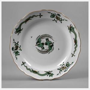 Meissen Vorlegeteller Drache und Vogel
