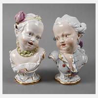 Nymphenburg Paar Kinderbüsten111
