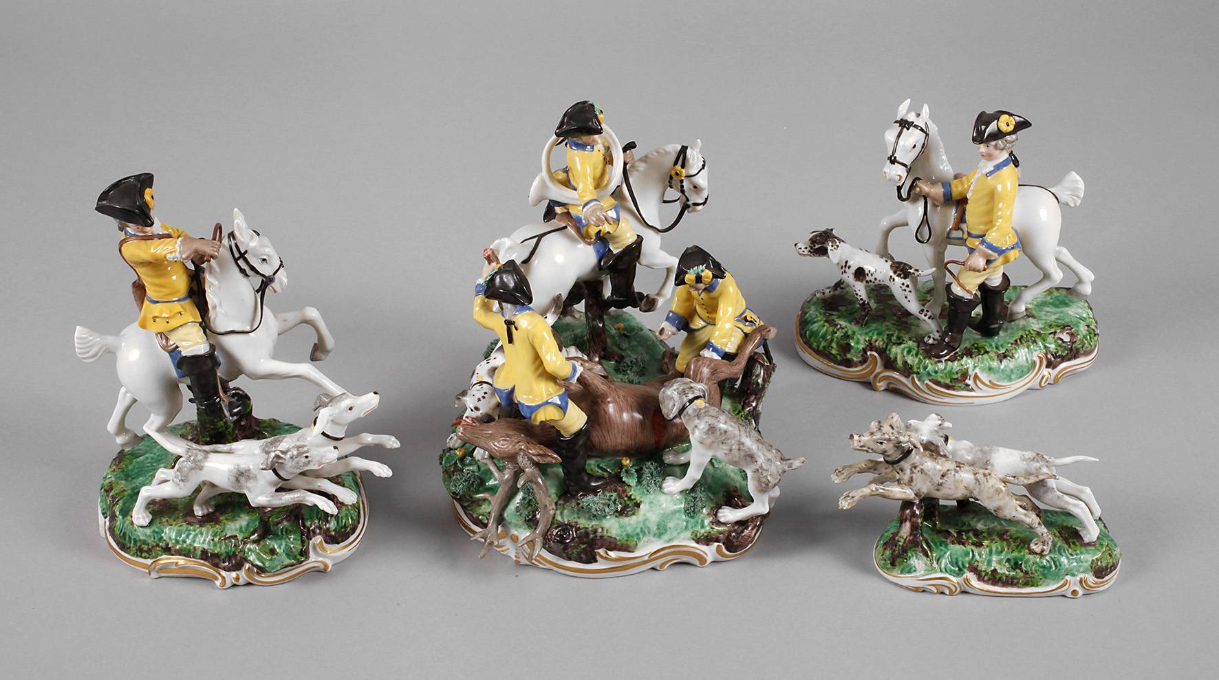 Nymphenburg vierteilige Jagdgruppe