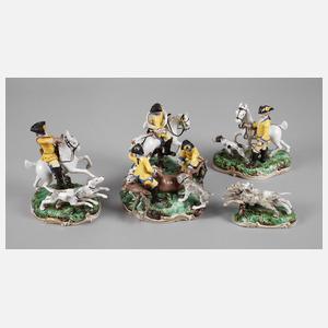 Nymphenburg vierteilige Jagdgruppe