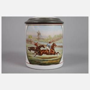 Pfeffer Gotha Bierkrug Pferderennen