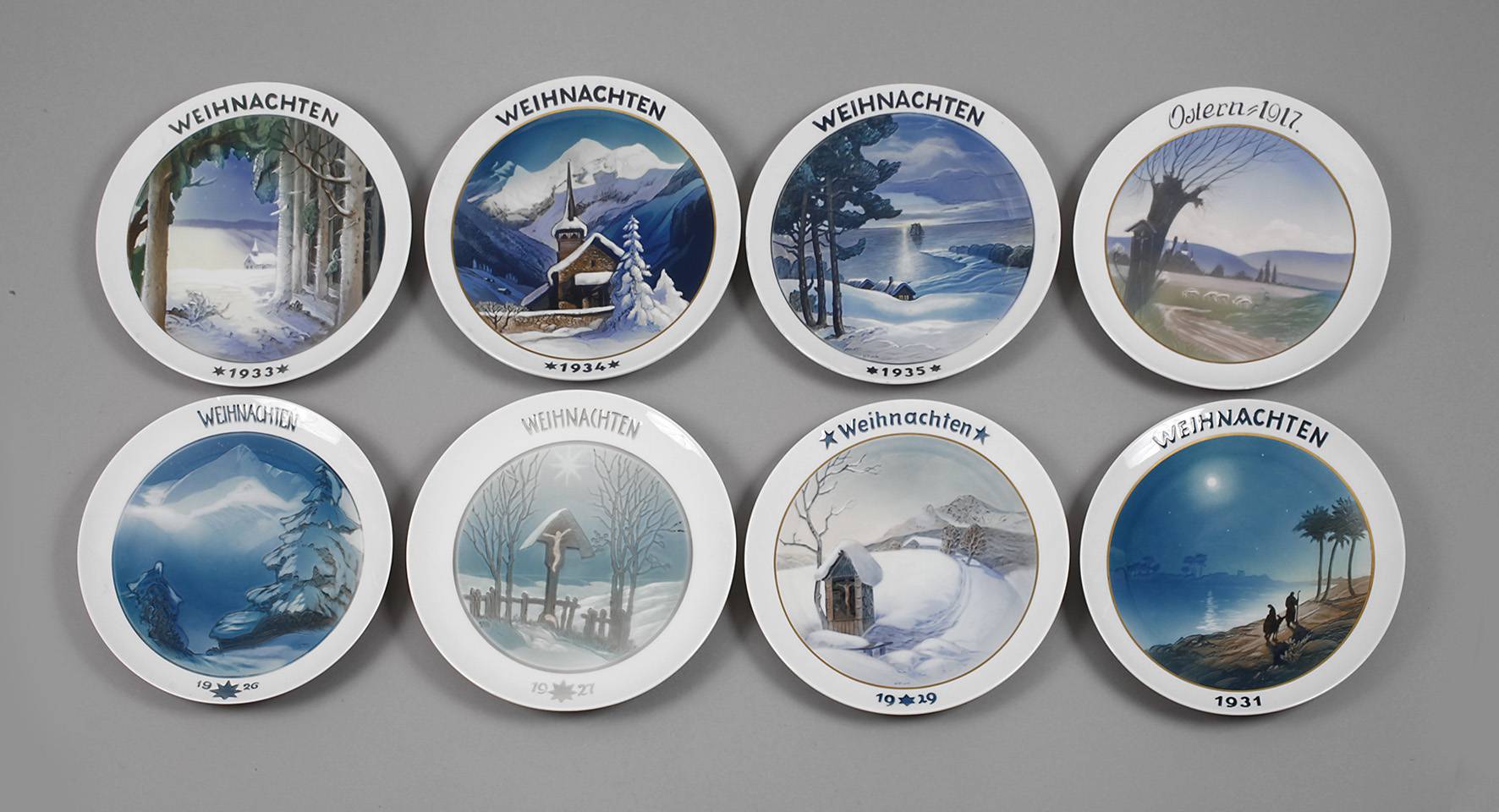 Rosenthal acht Weihnachts-/Osterteller