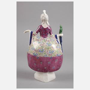 Schwarzburger Werkstätten Dame mit Papagei