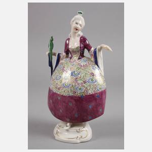 Schwarzburger Werkstätten Dame mit Papagei