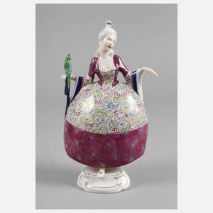 Schwarzburger Werkstätten Dame mit Papagei