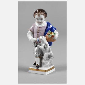 Sitzendorf Gärtnerkind mit Schaf