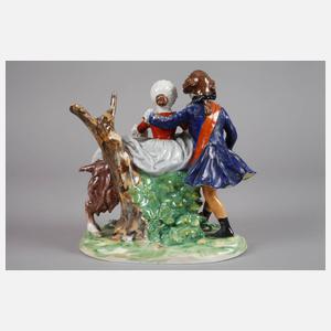 Thüringen Gärtnerpaar mit Schaf