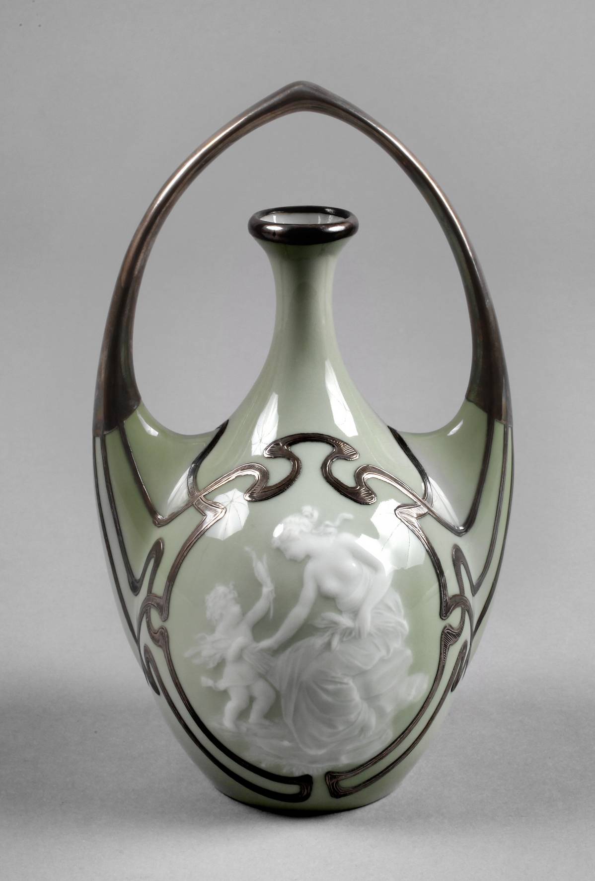 Thüringen Jugendstilvase Pâte sur Pâte