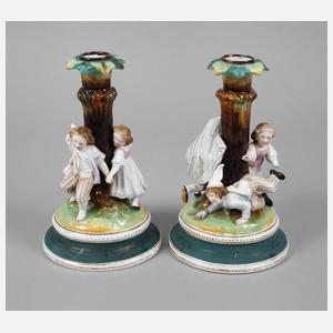 Thüringen ein Paar figürliche Kerzenleuchter