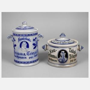 Zwei Kautabaktöpfe Grimm & Triepel