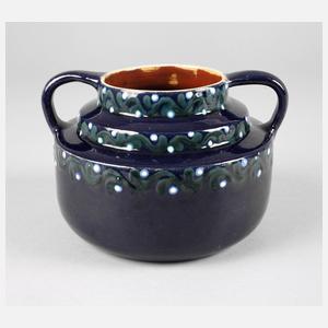 Karlsruhe Henkelvase Schlickerdekor