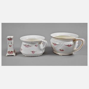 Roesler zwei Nachttöpfe und Hutnadelständer