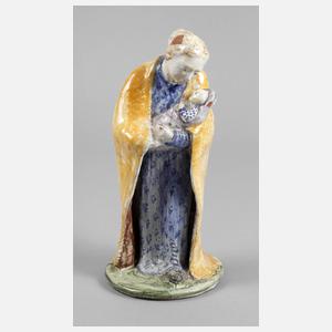 Keramikfigur Großmutter mit Säugling