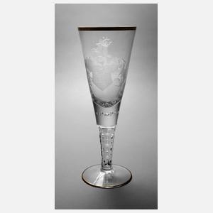 Großes Wappenglas aus Adelsbesitz