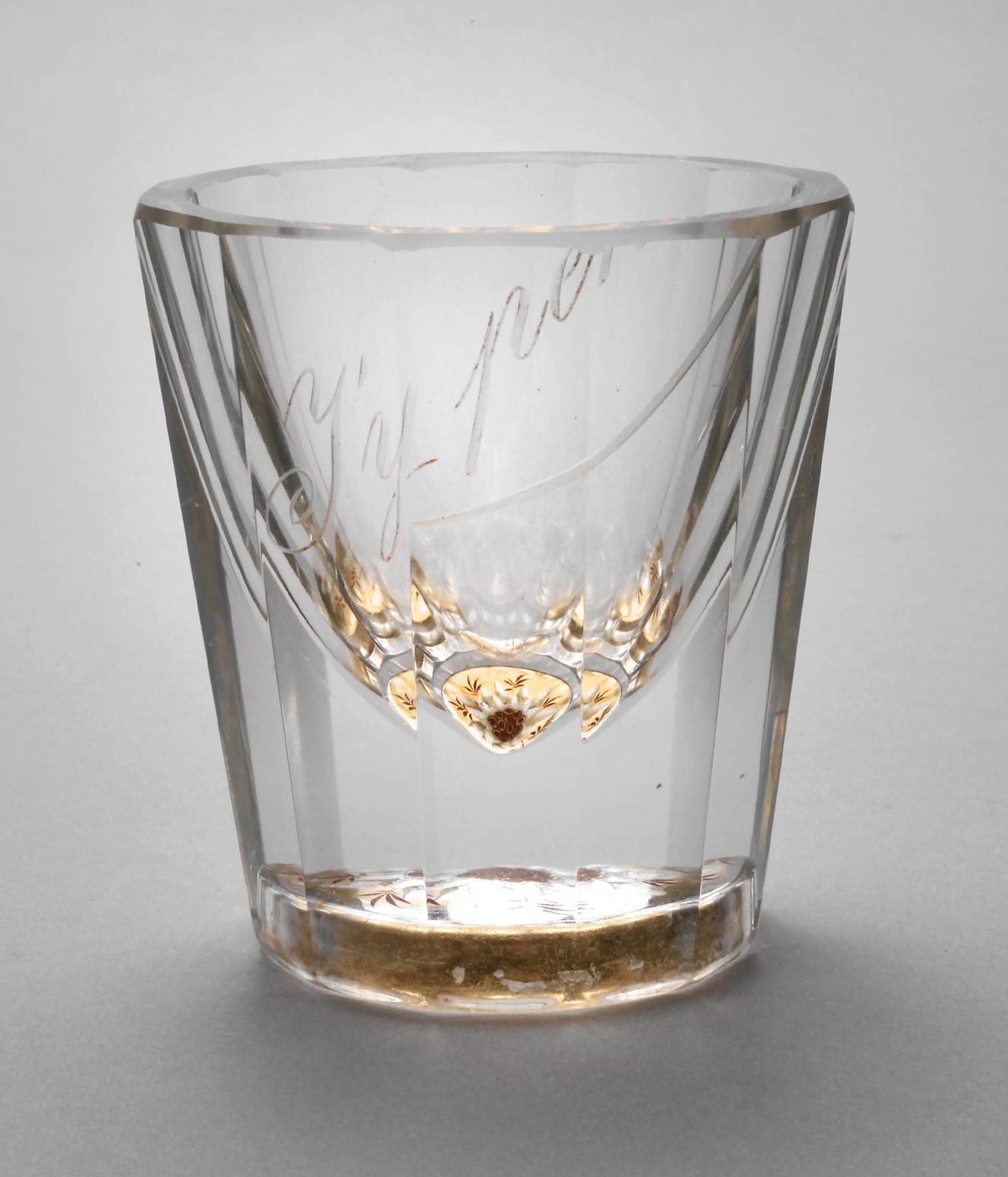 Zwischengoldbecher Edelweißmotiv