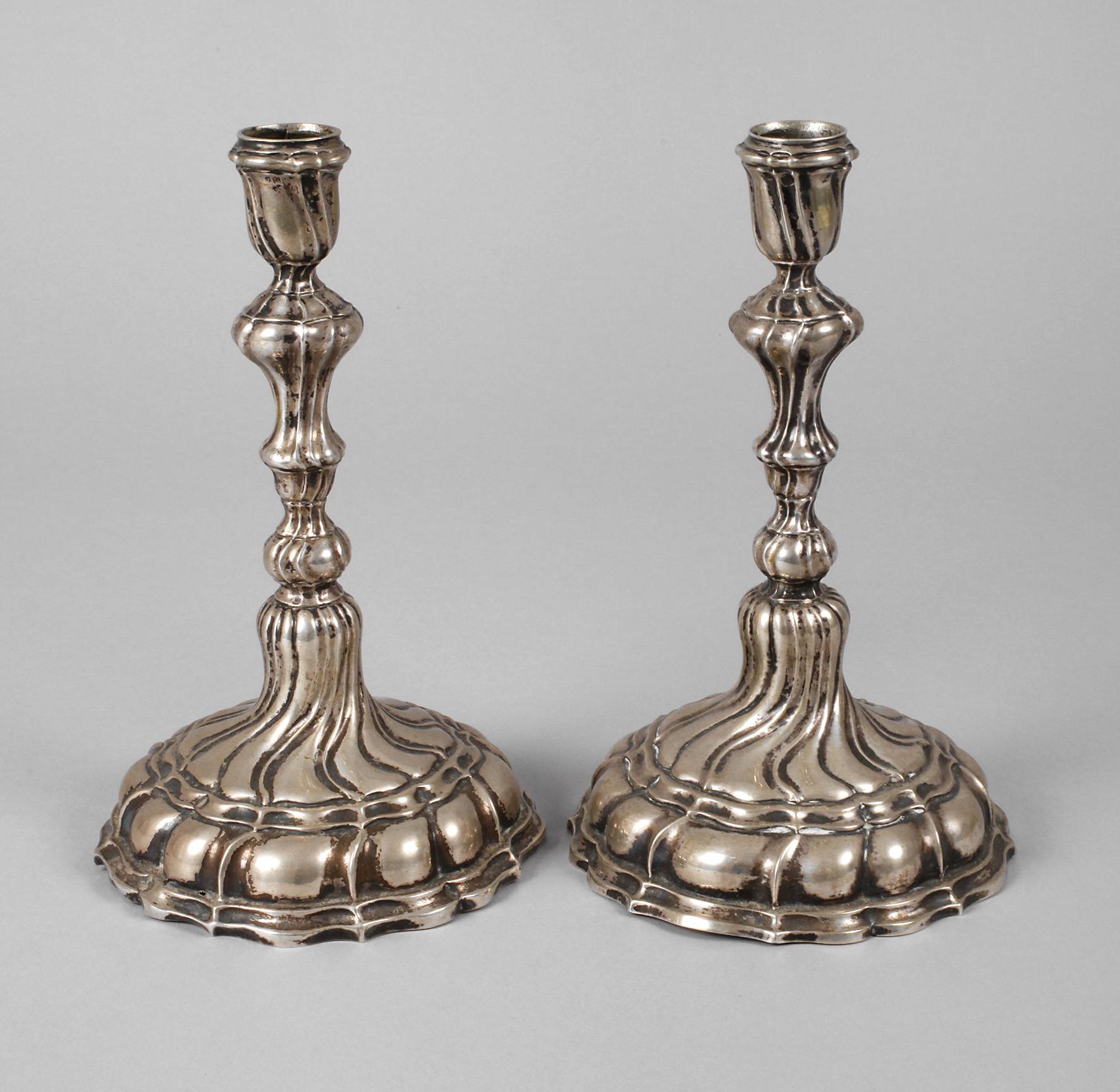 Nürnberg Paar Barocke Silberleuchter