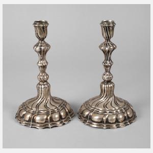 Nürnberg Paar Barocke Silberleuchter