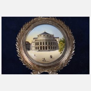 Erinnerungsplakette der ersten Semperoper