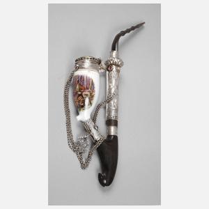 Pfeife mit Silberbeschlag