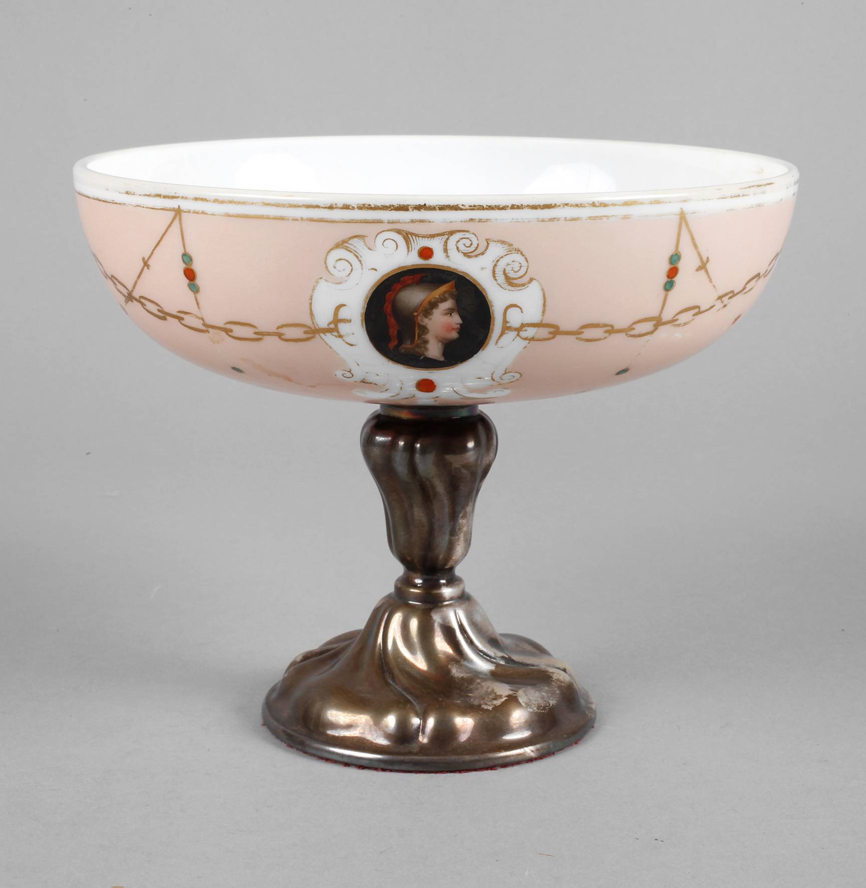 Tazza mit Silberfuß