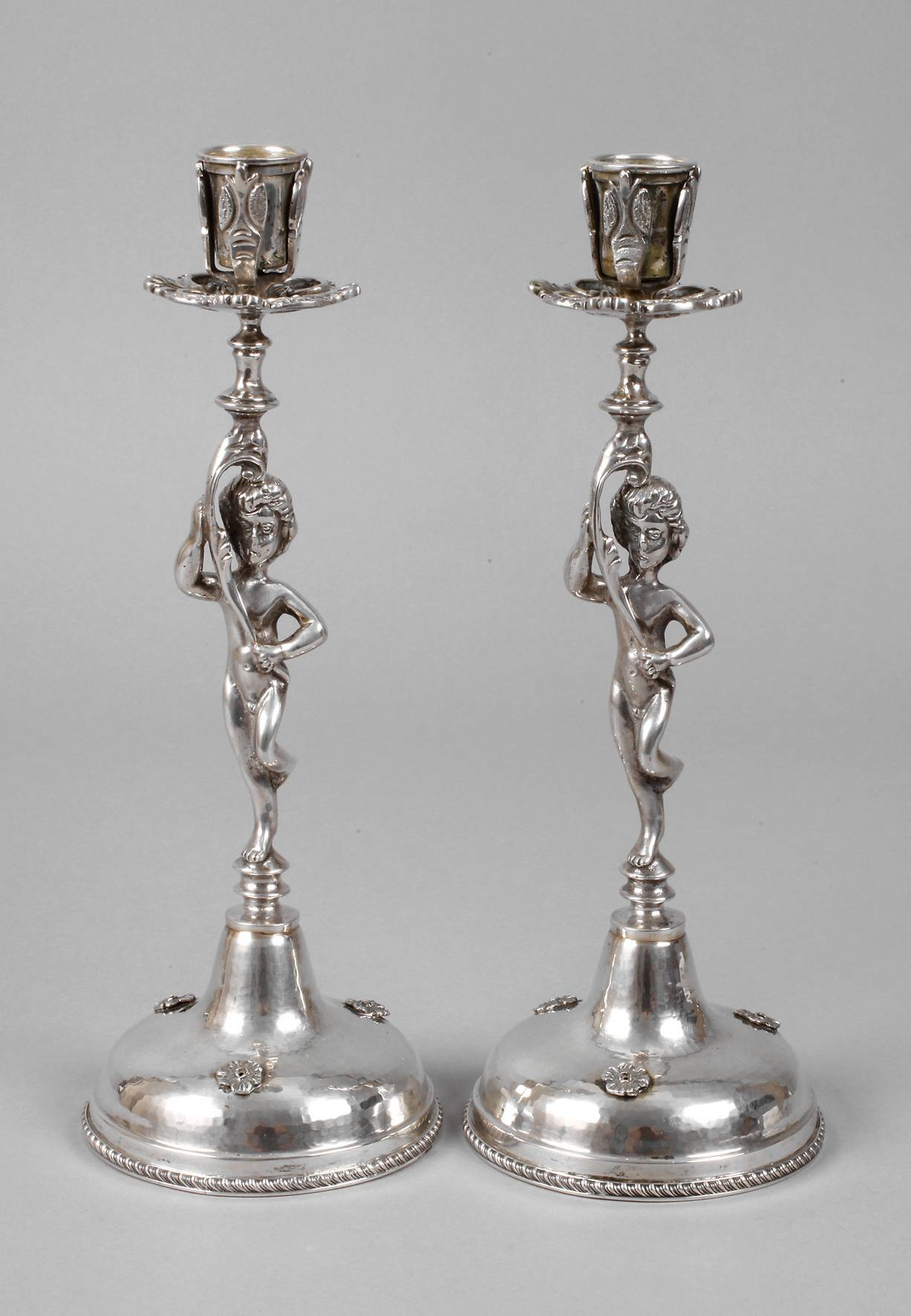 Paar figürliche Silberleuchter Hanau