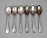 Sechs Biedermeierlöffel Silber